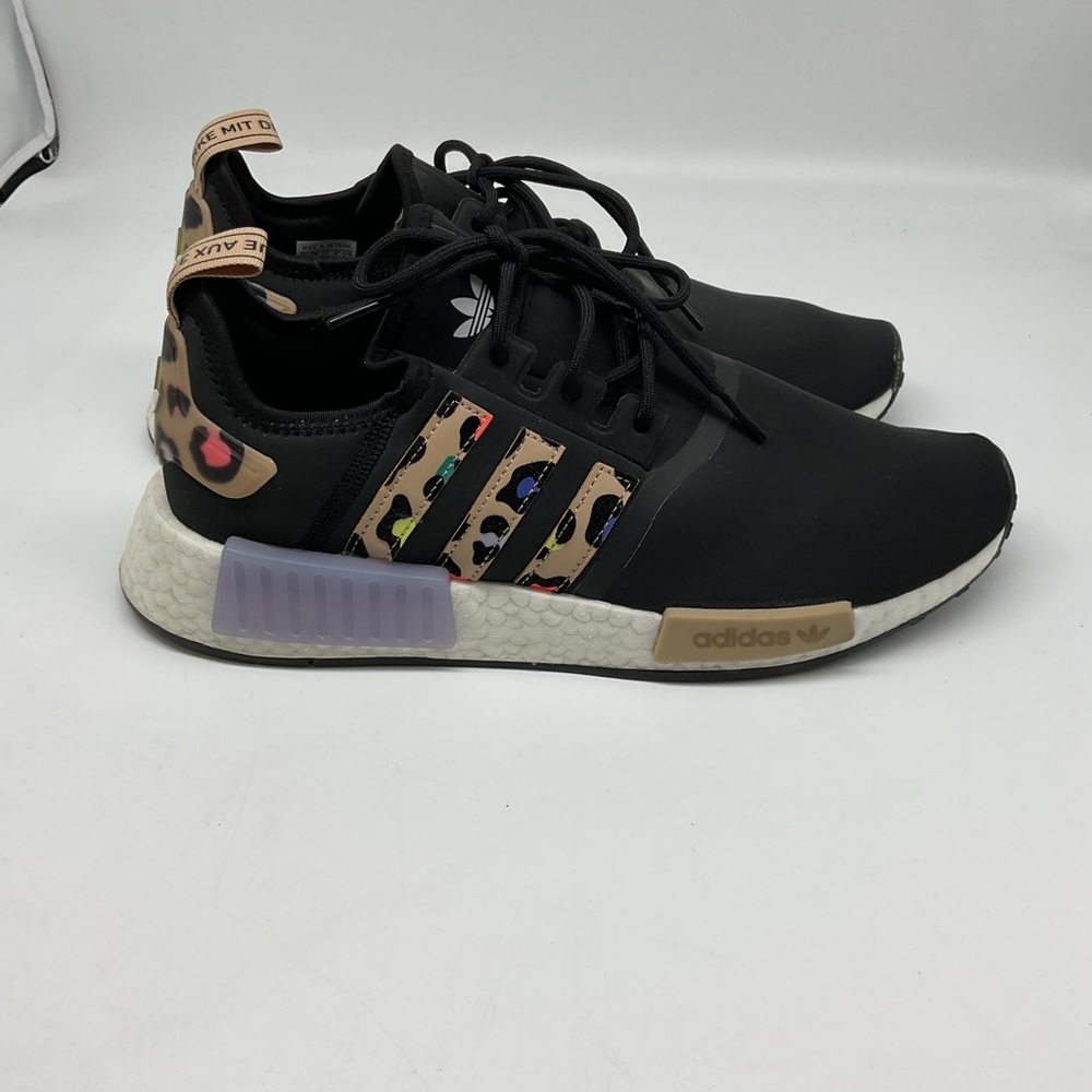 adidas Black and Leopard Print NMD 1 sneakers